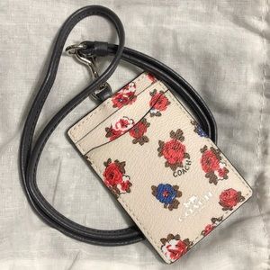Coach Tea Rose Lanyard